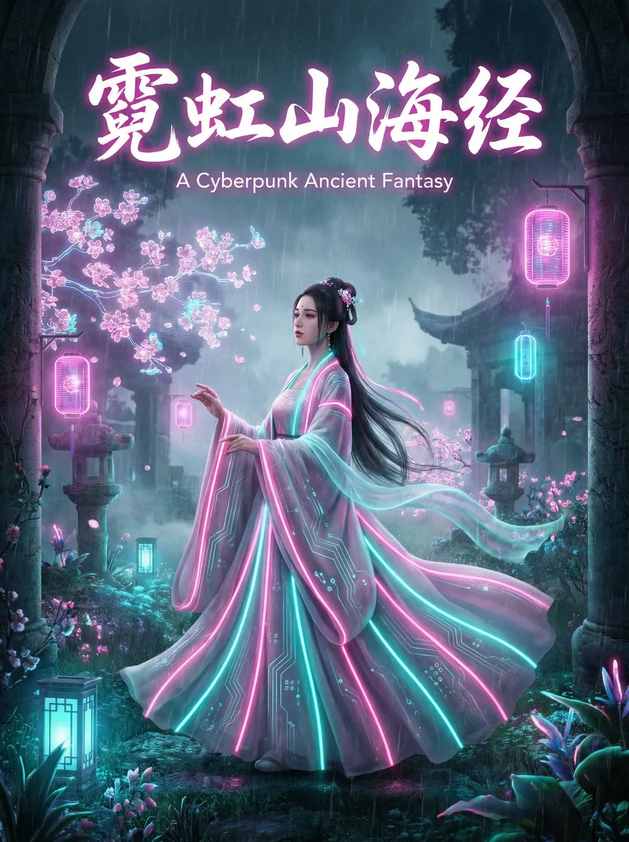 izhao8 古风奇缘短剧 - 霓虹山海经海报